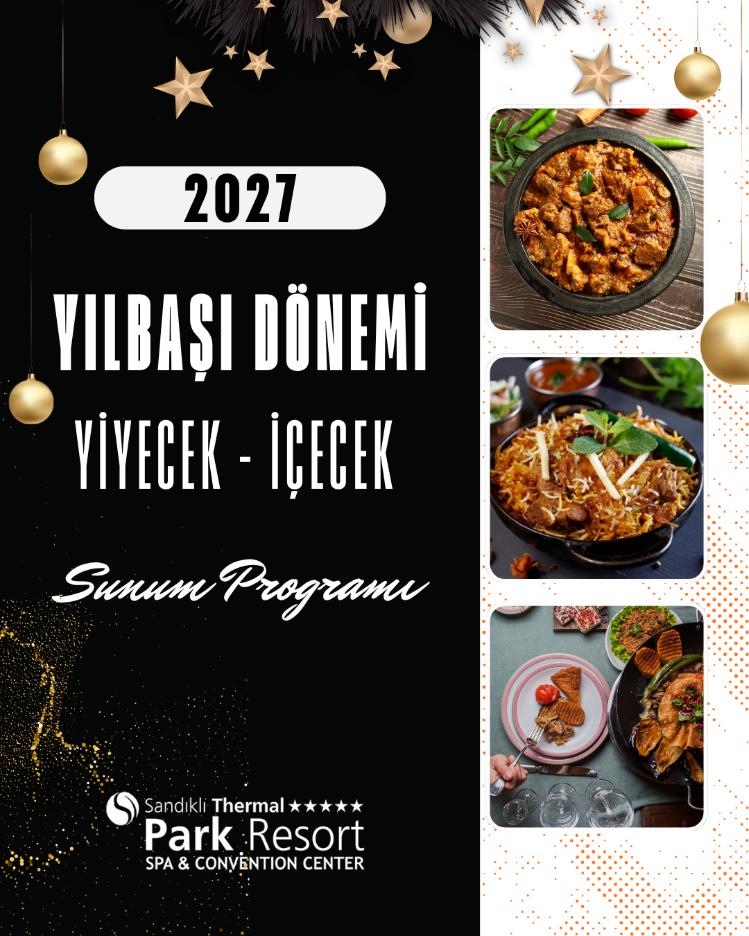 2027 YILBAŞI DÖNEMİ YİYECEK-İÇECEK SUNUM PROGRAMI